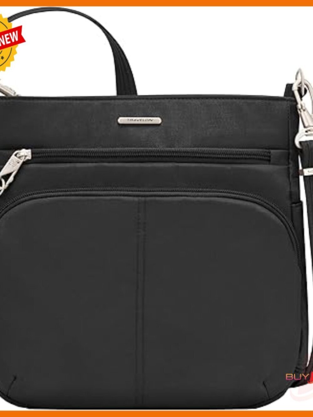 Anti-Theft Crossbody Bag with RFID Blocking, Slash-Resistant Polyester